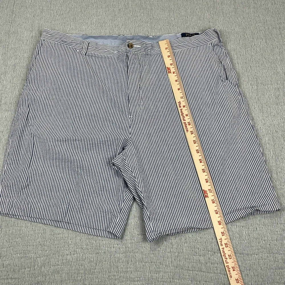 Polo Ralph Lauren Shorts Men's 40x9‎ Blue Stretch Straight Seersucker Pony